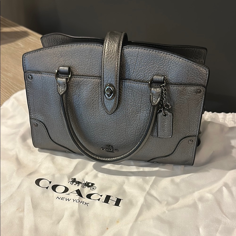 Coach Metallic Silver Handbag